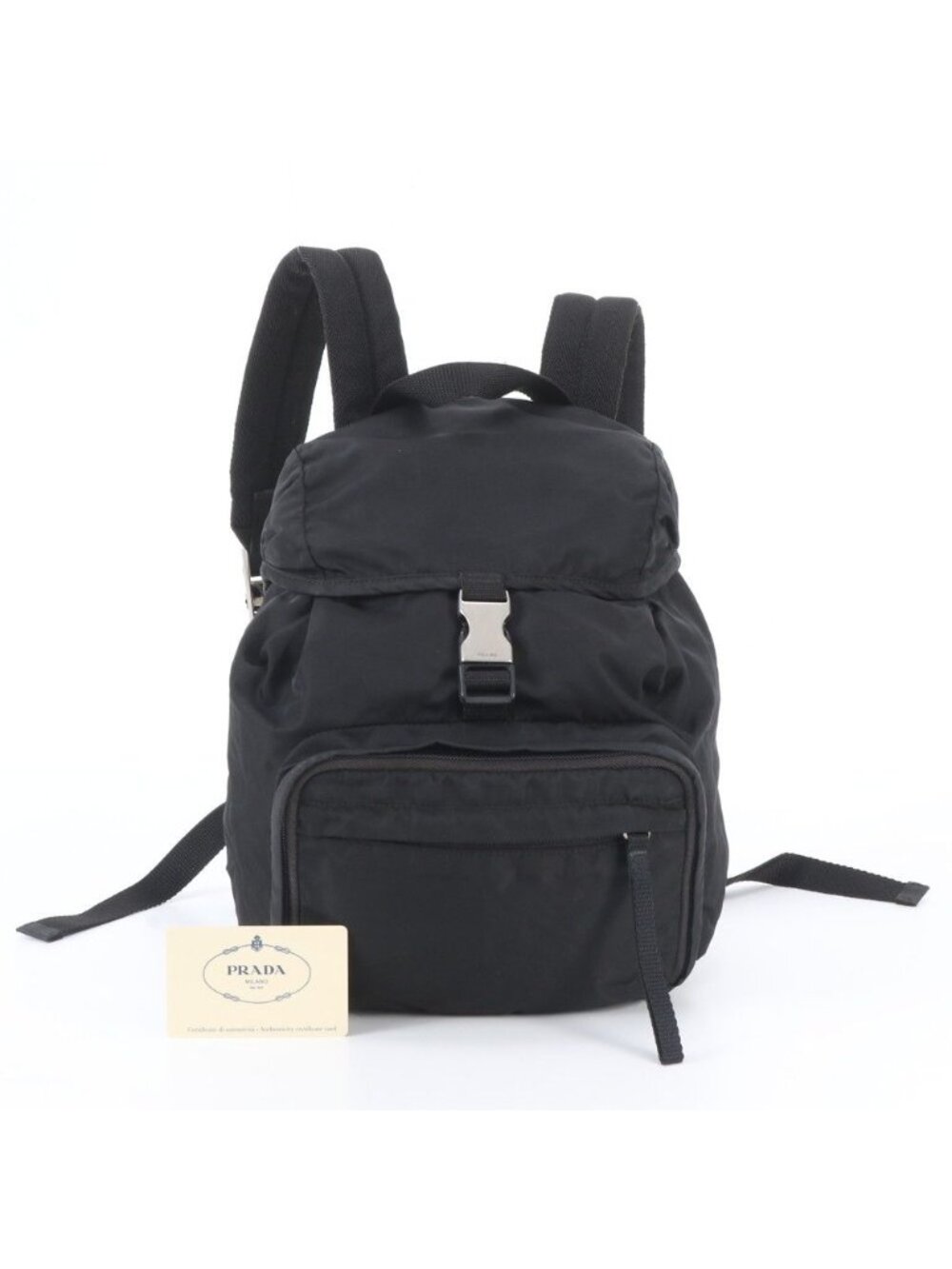 Prada Tessuto Nylon Triangle Logo Backpack